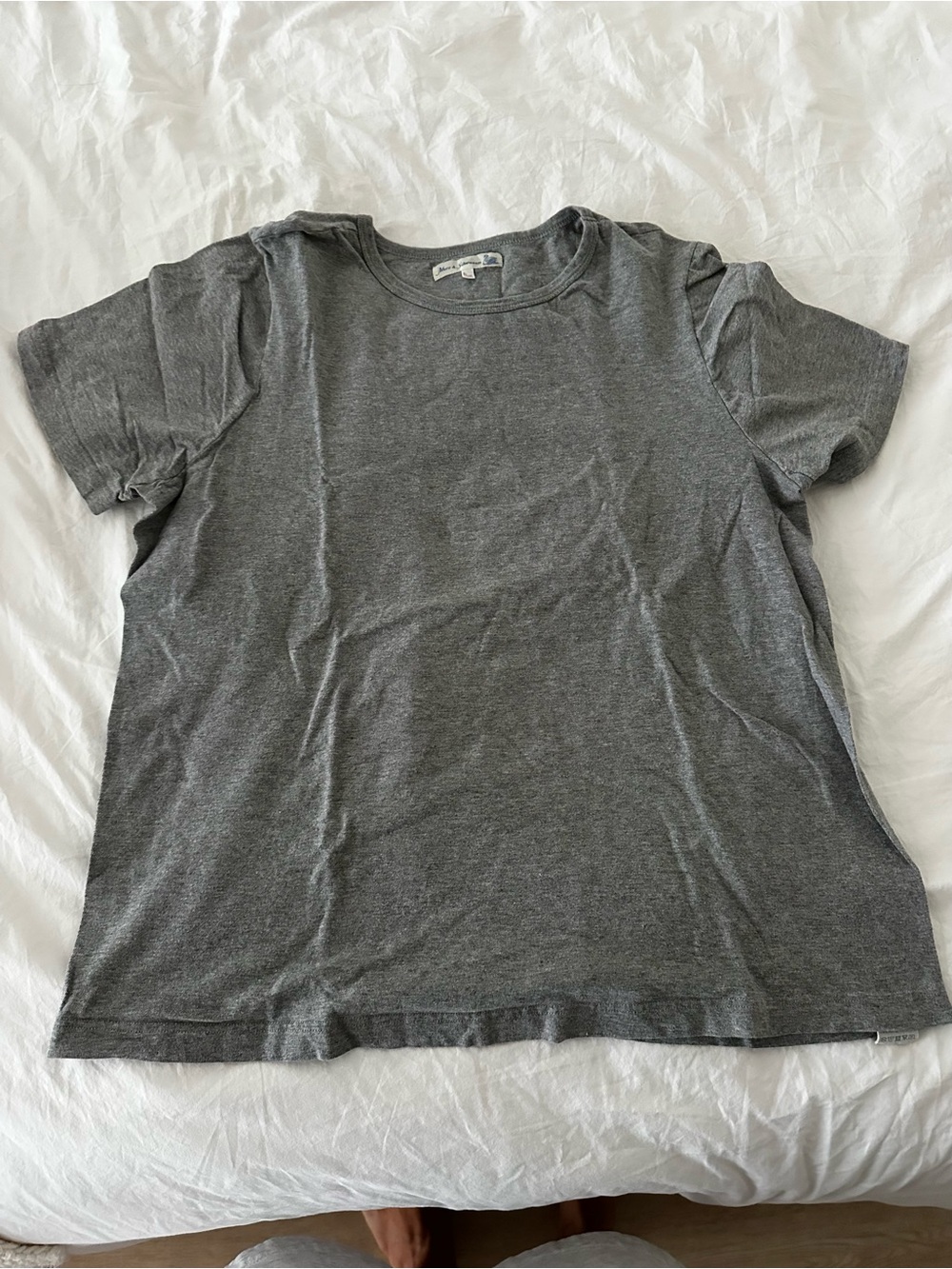 Men's Grey Short-Sleeve Crewneck Tee by Merz B. Schwanen